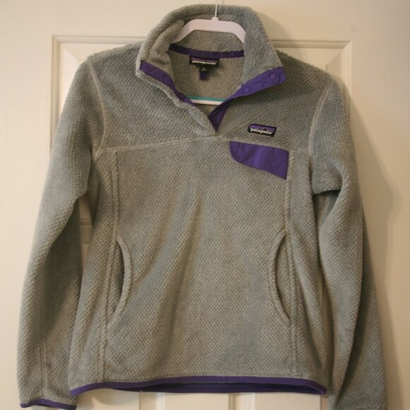 Patagonia Women's Quarter Zip Pullover Fleece Jacket, Size S, Gray - Picture 1 of 3